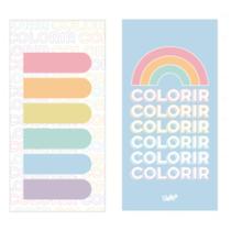 Conjunto Sofisticado de 6 Blocos de Notas Adesivas - Cores Vibrantes e Estilosas Conjunto Sofisticado de 6 Blocos de Notas Adesivas - Cores Vibrantes e Estilosas