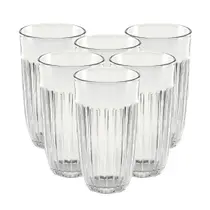 Conjunto Sofisticado De Copos Canelado Com 6 Peças Versátil