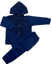 Conjunto Soft Infantil Menino Inverno Abertura Botão Tamanhos (01/02/03)