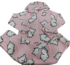 Conjunto Soft Menina Inverno Infantil Tam 4 6 8 Capuz Frio