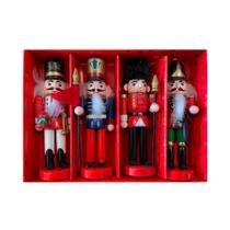 Conjunto Soldadinhos de Chumbo - Madeira - 12 cm - 4 unidades - Rizzo Conjunto Soldadinhos de Chumbo - Madeira - 12 cm - 4 unidades - Rizzo