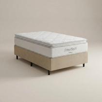 Conjunto Solteiro Box + Colchão Freedom Ortobom Espuma Viscoelástica 88x188 Conjunto Solteiro Box + Colchão Freedom Ortobom Espuma Viscoelástica 88x188