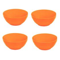 Conjunto Sopeira Oriental 500Ml Laranja Com 4 Peças - Vemplast