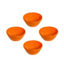 Conjunto Sopeiras Cheff Vemplast P 250Ml 4Un Laranja