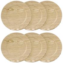 Conjunto Sousplat Colonial Natural Jogo Americano 6 Peças Conjunto Sousplat Colonial Natural Jogo Americano 6 Peças