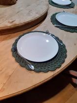 Conjunto Sousplat em Crochê 6 peças Conjunto Sousplat em Crochê 6 peças