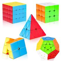Conjunto Speed Cube AuntyFey 3x3, 2x2, 4x4, Pyramid Megaminx
