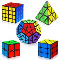 Conjunto Speed Cube AuntyFey Magic 2x2, 3x3, 4x4, Megaminx e Pyramid
