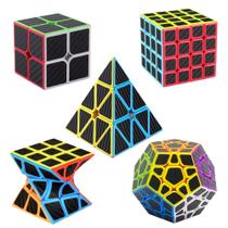 Conjunto Speed Cube Roxenda 2x2 4x4 Megaminx Pyramid Twist pacote com 5