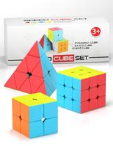 Conjunto Speed Cube Vdealen 2x2x2 3x3x3 Pyramid sem adesivo