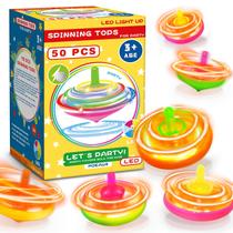 Conjunto Spinning Tops MOEAWS 50 unidades para crianças com LED piscando em 4 cores