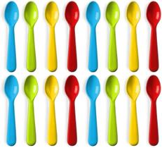 Conjunto Spoon PLASKIDY de 16 laváveis na máquina de lavar louça sem BPA