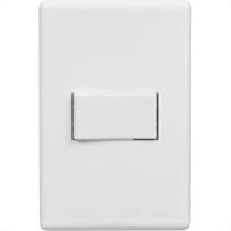 Conjunto Steck Linha Stella Branco Com Placa 1 Simples 10A. Horizontal - 869210 Conjunto Steck Linha Stella Branco Com Placa 1 Simples 10A. Horizontal - 869210