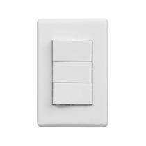 Conjunto stella steck 3 interruptores simples horizontal 10a 250v branco Conjunto stella steck 3 interruptores simples horizontal 10a 250v branco