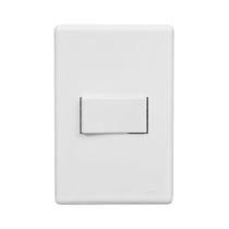 Conjunto Stella Steck Interruptor Simples Horizontal Branco 10A 250V