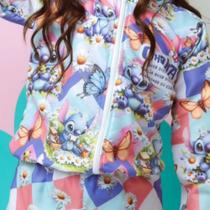 Conjunto Stitch Infantil em Crepe Alfaiataria