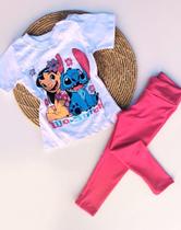 Conjunto Stitch infantil menina camiseta e legging