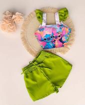 Conjunto Stitch verão infantil feminino