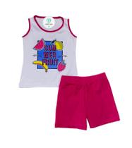 Conjunto Summer Fruit Branco com Rosa Tam.6