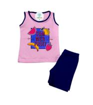 Conjunto Summer Fruit Rosa com Azul Tam.6
