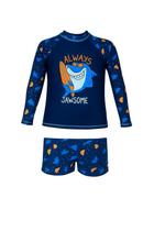 Conjunto Sunga Infantil Com Blusa Proteção Uv50 Térmica Dry
