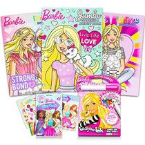 Conjunto super divertido Barbie Party Pack - 4 Livros com adesivos Barbie (Mais de 25 adesivos Barbie!)