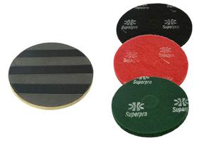 Conjunto Suporte para disco de limpeza com tiras autocolantes COM flange CLEANER 300 mm + Disco Removedor Preto + Disco de Limpeza Verde + Disco de limpeza Vermel Conjunto Suporte para disco de limpeza com tiras autocolantes COM flange CLEANER 300 mm + Disco Removedor Preto + Disco de Limpeza Verde + Disco de limpeza Vermel