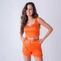 Conjunto susie acetinado top e short feminino Conjunto susie acetinado top e short feminino