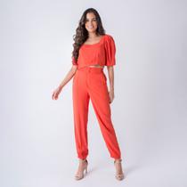 Conjunto susie cropped e calça jogger feminino