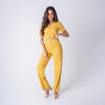 Conjunto susie cropped e pantalona feminino