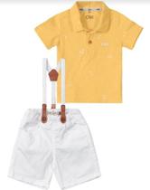 Conjunto Suspensório Menino Bebê Infantil Bebê Social Polo Bermuda com Suspensório Social - Carinho Conjunto Suspensório Menino Bebê Infantil Bebê Social Polo Bermuda com Suspensório Social - Carinho