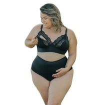 Conjunto Sutiã Amamentação Calcinha Cinta Gestante Plus Size