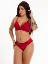 Conjunto Sutiã Bojo Soft Sem Aro e Calcinha Tanga Fio Duplo de Microfibra Lingerie Confortável