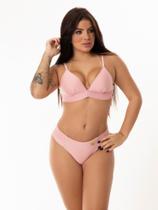 Conjunto Sutiã Bojo Soft Sem Aro e Calcinha Tanga Fio Duplo de Microfibra Lingerie Confortável Conjunto Sutiã Bojo Soft Sem Aro e Calcinha Tanga Fio Duplo de Microfibra Lingerie Confortável