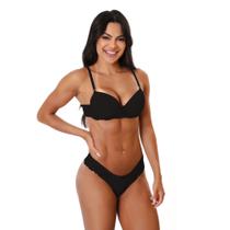 Conjunto Sutiã Canelado e Calcinha Lingerie Sensual Lingerie Sexy e Sedutora