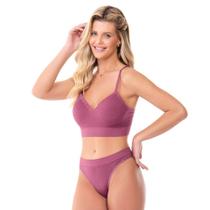 Conjunto Sutiã Com Bojo e Calcinha Sem Costura Jacquard Flowers Dusty Pink Conjunto Sutiã Com Bojo e Calcinha Sem Costura Jacquard Flowers Dusty Pink