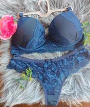 Conjunto sutiã e calcinha cor azul