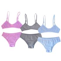 Conjunto Sutiã e Calcinha infanto-juvenil Sem Bojo 2041 Conjunto Sutiã e Calcinha infanto-juvenil Sem Bojo 2041