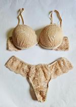 Conjunto sutiã e fio G nude renda zensil Conjunto sutiã e fio G nude renda zensil