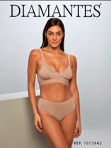 Conjunto Sutiã Sem Bojo + Calcinha alta Confort - Diamantes