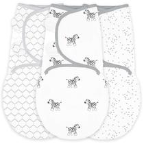 Conjunto Swaddle Blanket Amazing Baby de 3 zebras, confetes e esterlinas Conjunto Swaddle Blanket Amazing Baby de 3 zebras, confetes e esterlinas