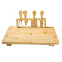 Conjunto Tábua De Servir Utensílios Bambu 5Pçs Class Home Conjunto Tábua De Servir Utensílios Bambu 5Pçs Class Home