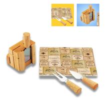 Conjunto Tabua Faca E Espetulas Para Queijo - 3 Talheres