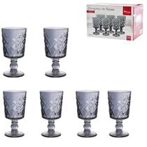 Conjunto Taça Artemis Gray Vidro 260ml 6 Peças