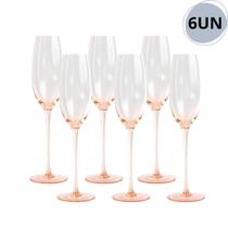 Conjunto Taça Champanhe Espumante Vidro Rose 220ml C/6 Un Conjunto Taça Champanhe Espumante Vidro Rose 220ml C/6 Un