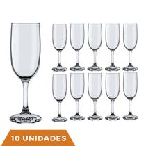 Conjunto Taça de vidro 180ML Champagne Nadir Com 10 Und