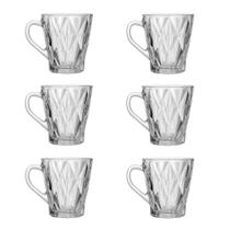 Conjunto Taça para Café 6 Peças 180 ml Diamond Lyor