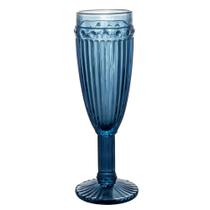 Conjunto Taças De Champanhe De Vidro Azul 160ml