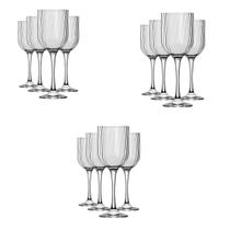 Conjunto Taças Fiore 12 Unidades Transparente 400ml Vinho Champanhe Nadir