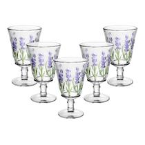 Conjunto Taças Jogo Com 6 Unidades Lavanda 240ml Serve Água Conjunto Taças Jogo Com 6 Unidades Lavanda 240ml Serve Água